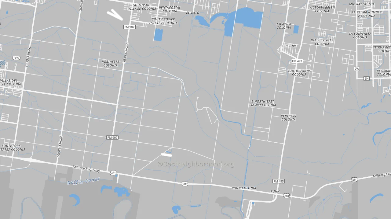 Transit Grade map of El Gato, TX