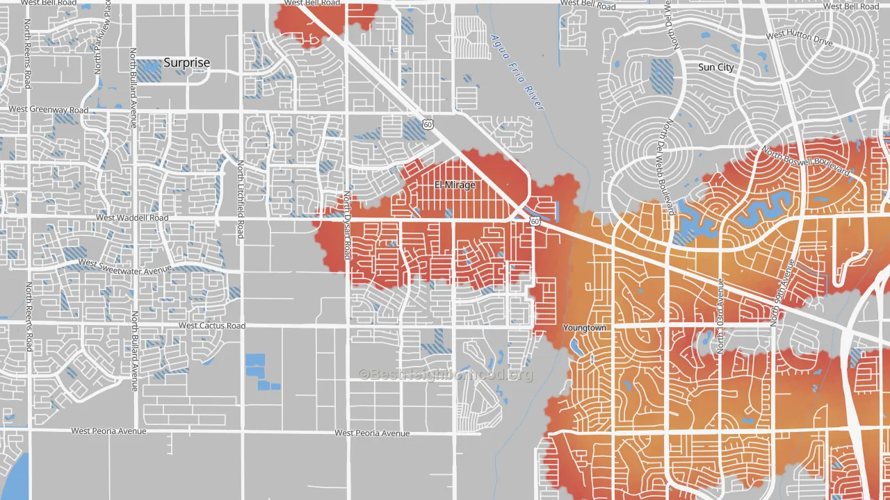 Transit Grade map of El Mirage, AZ