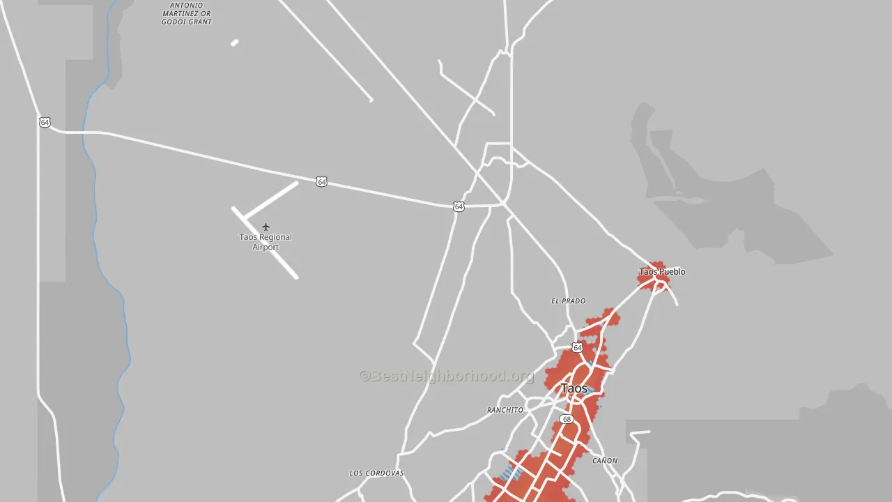 Transit Grade map of El Prado, NM