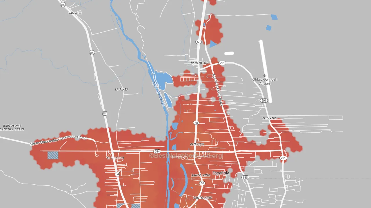 Transit Grade map of El Rancho, NM