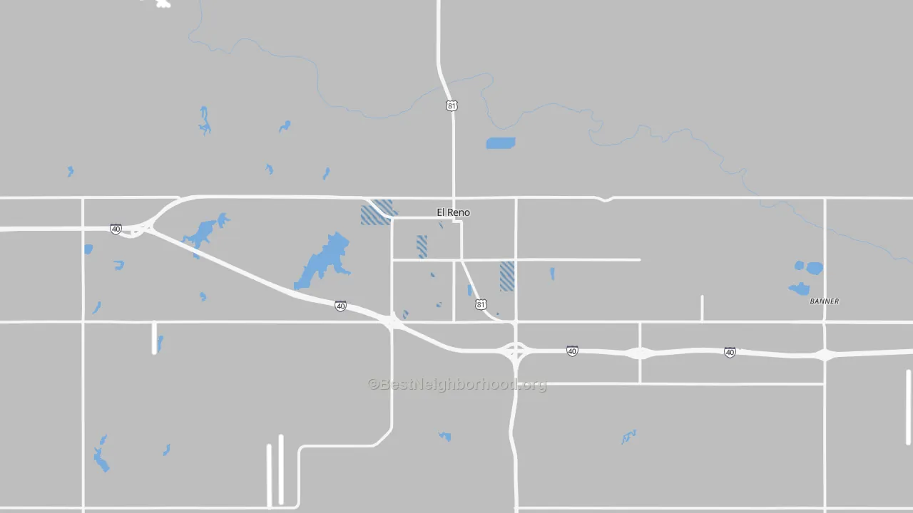 Transit Grade map of El Reno, OK
