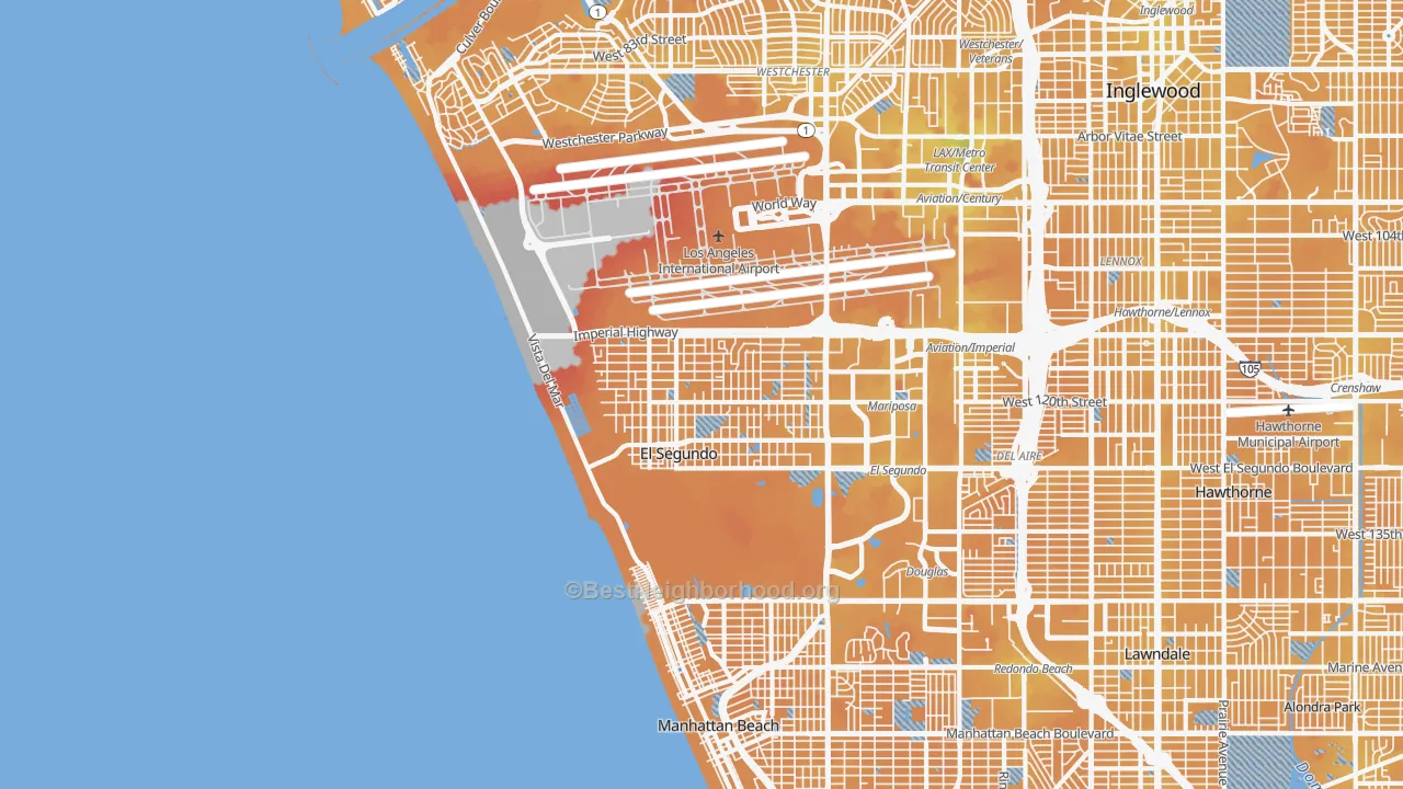 Transit Grade map of El Segundo, CA