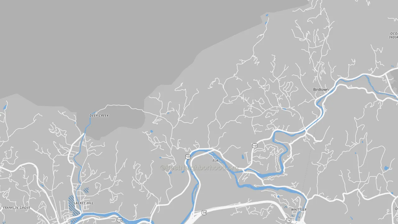 Transit Grade map of Ela, NC