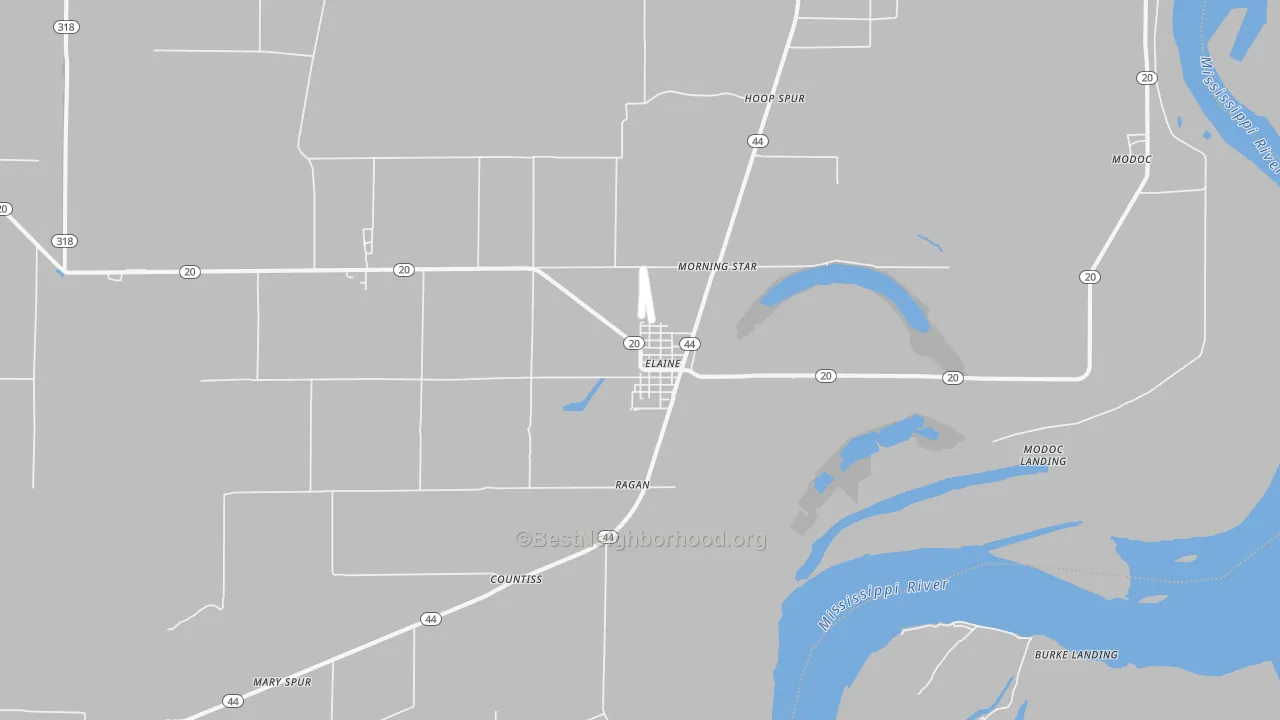 Transit Grade map of Elaine, AR
