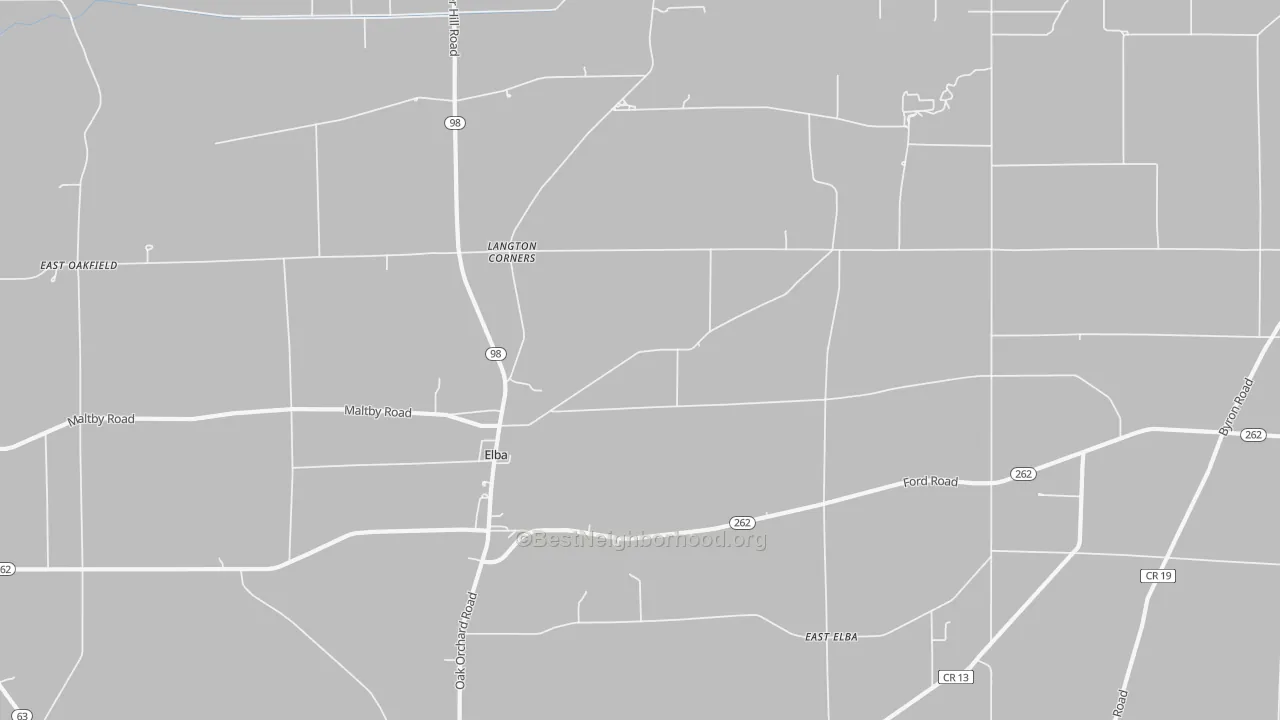 Transit Grade map of Elba, NY