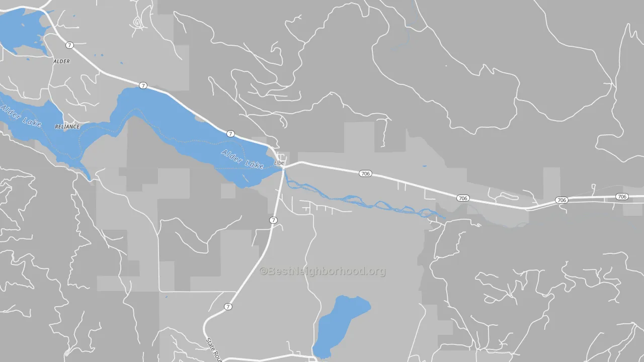 Transit Grade map of Elbe, WA