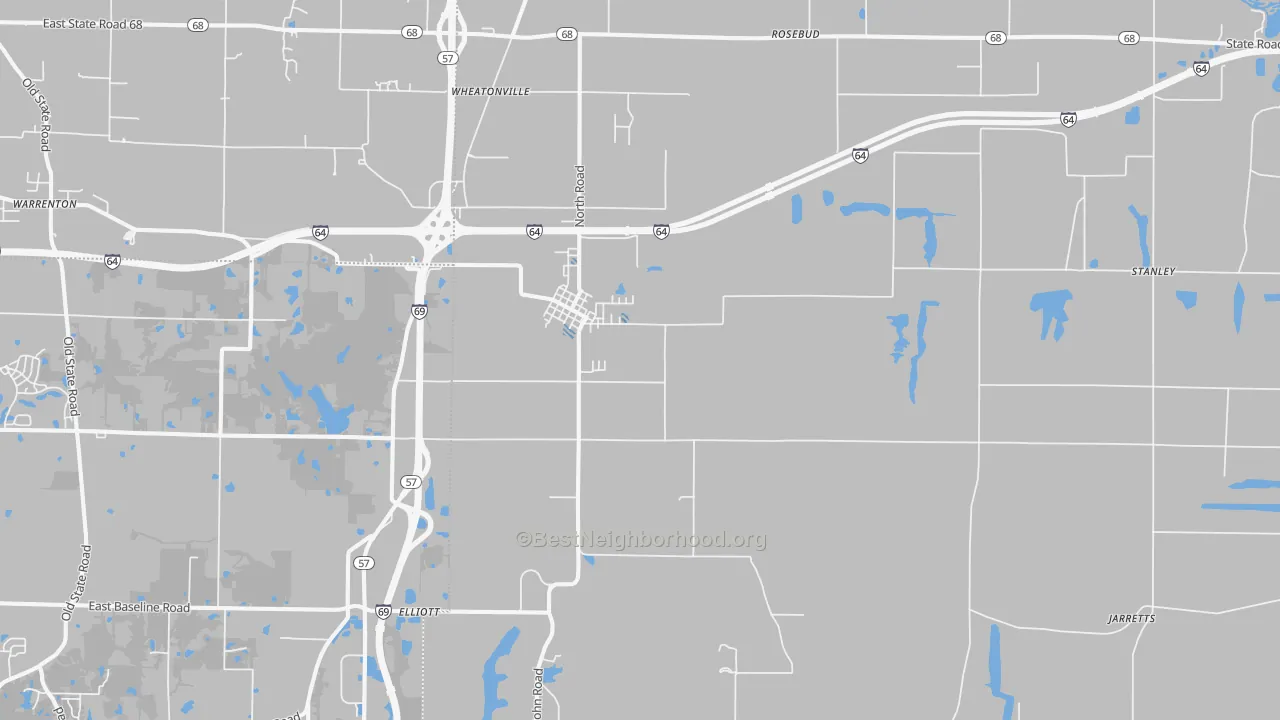 Transit Grade map of Elberfeld, IN