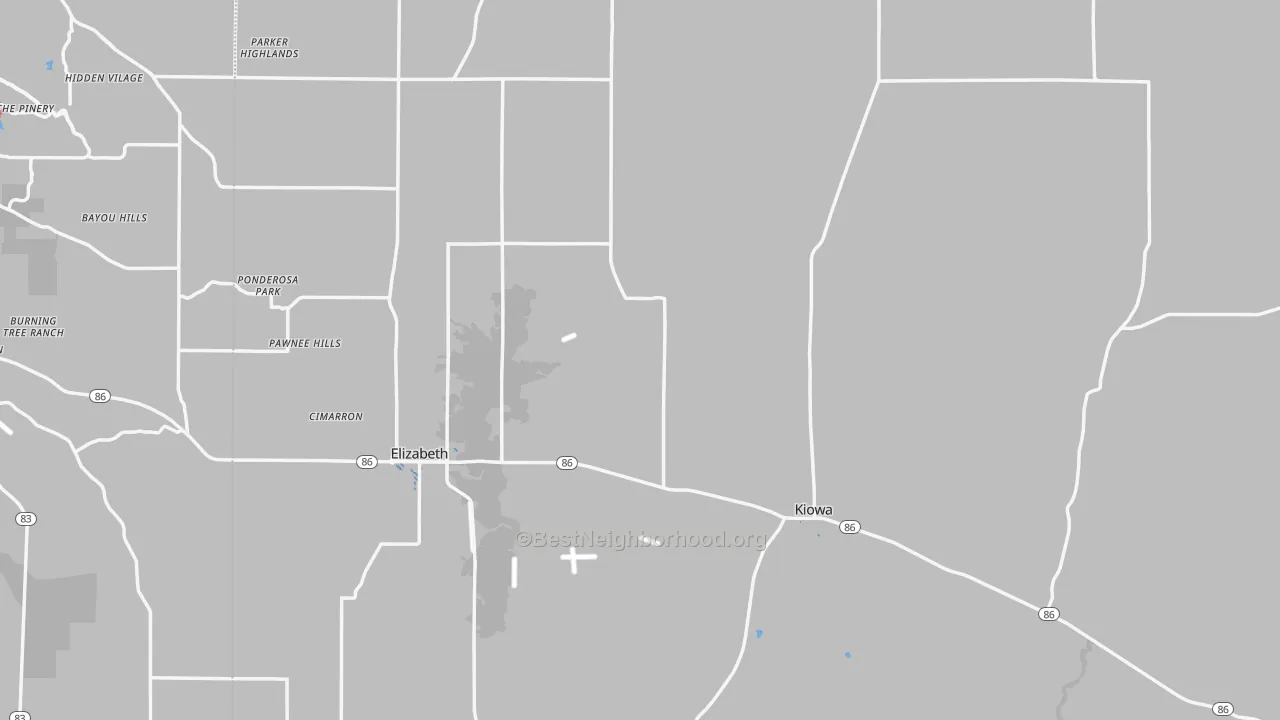 Transit Grade map of Elbert County, CO
