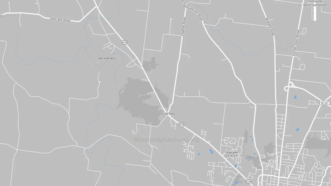 Transit Grade map of Elbethel, TN