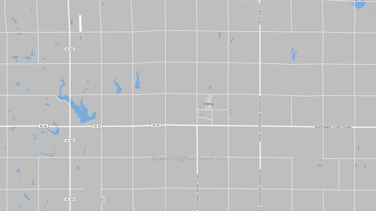 Transit Grade map of Elbing, KS
