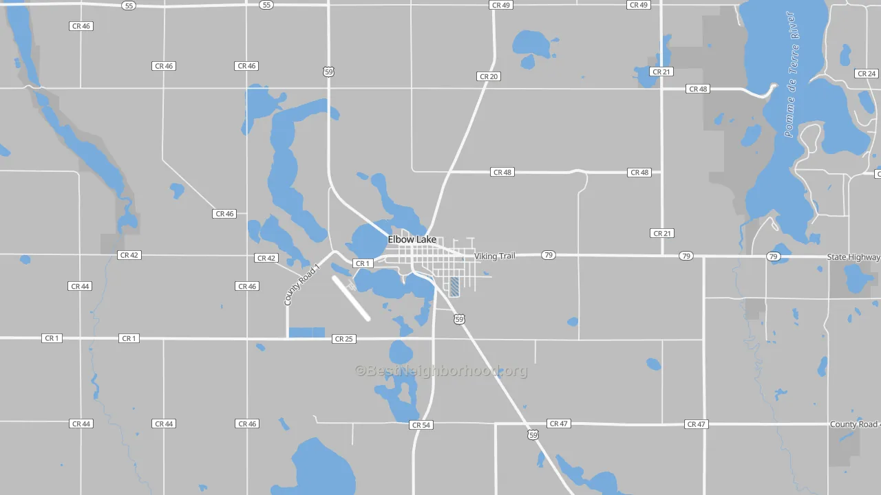 Transit Grade map of Elbow Lake, MN