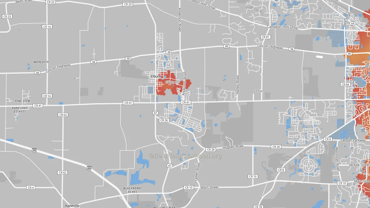 Transit Grade map of Elburn, IL