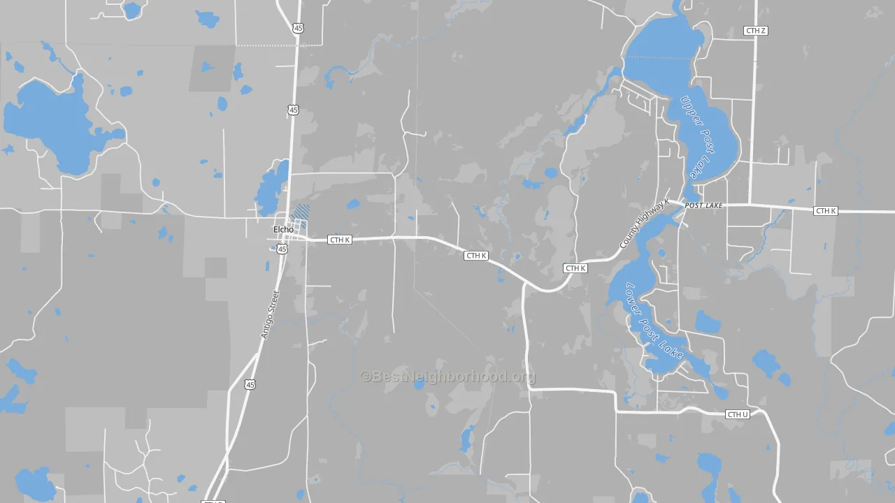 Transit Grade map of Elcho, WI
