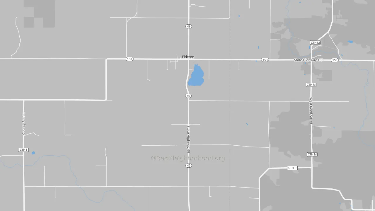 Transit Grade map of Elderon, WI