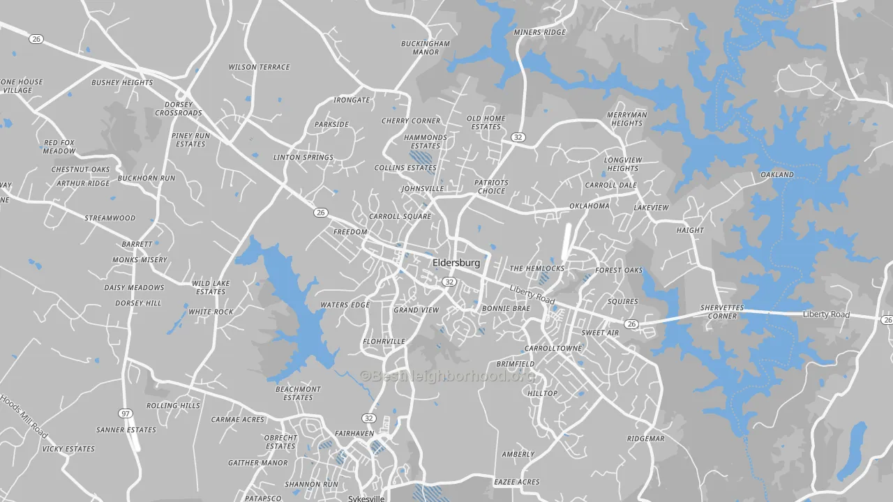 Transit Grade map of Eldersburg, MD