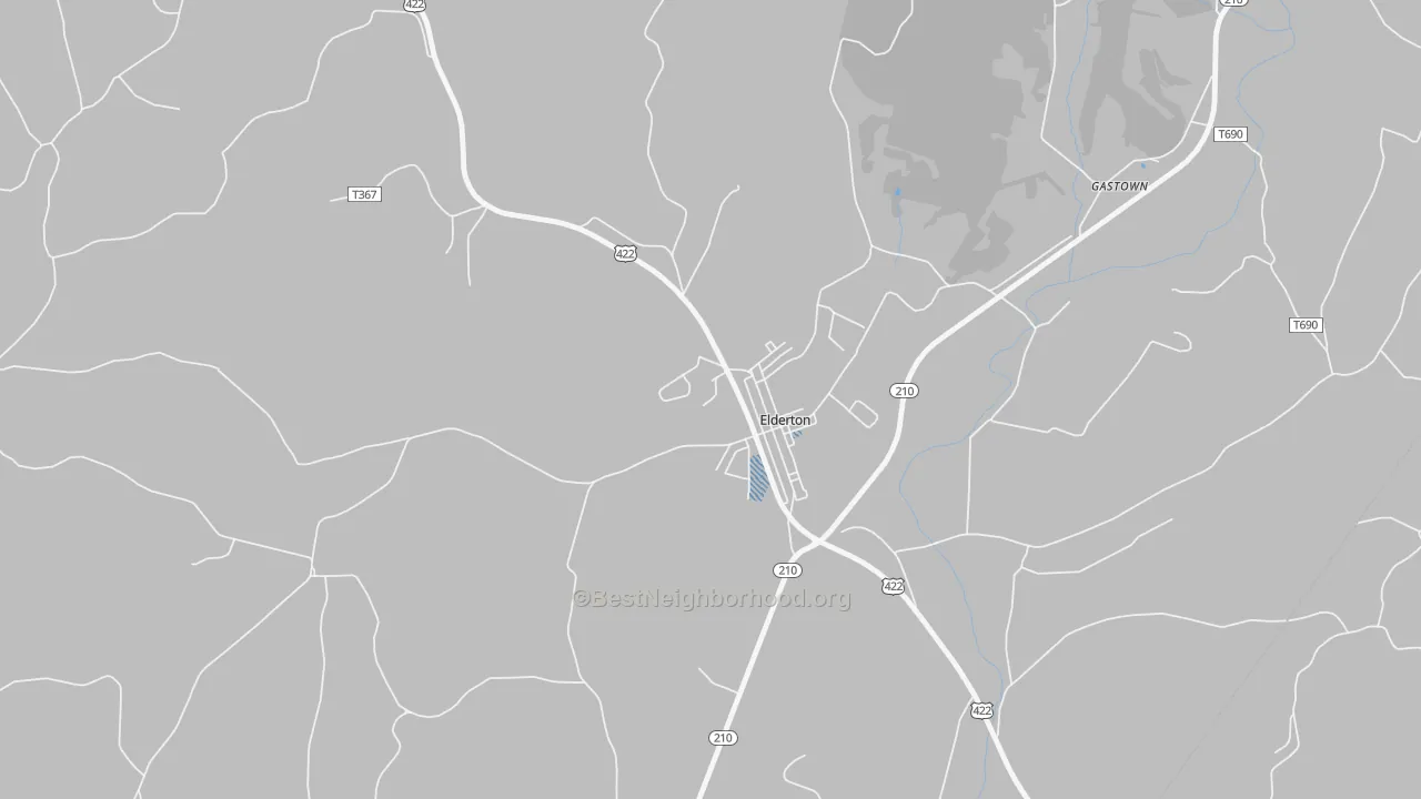 Transit Grade map of Elderton, PA