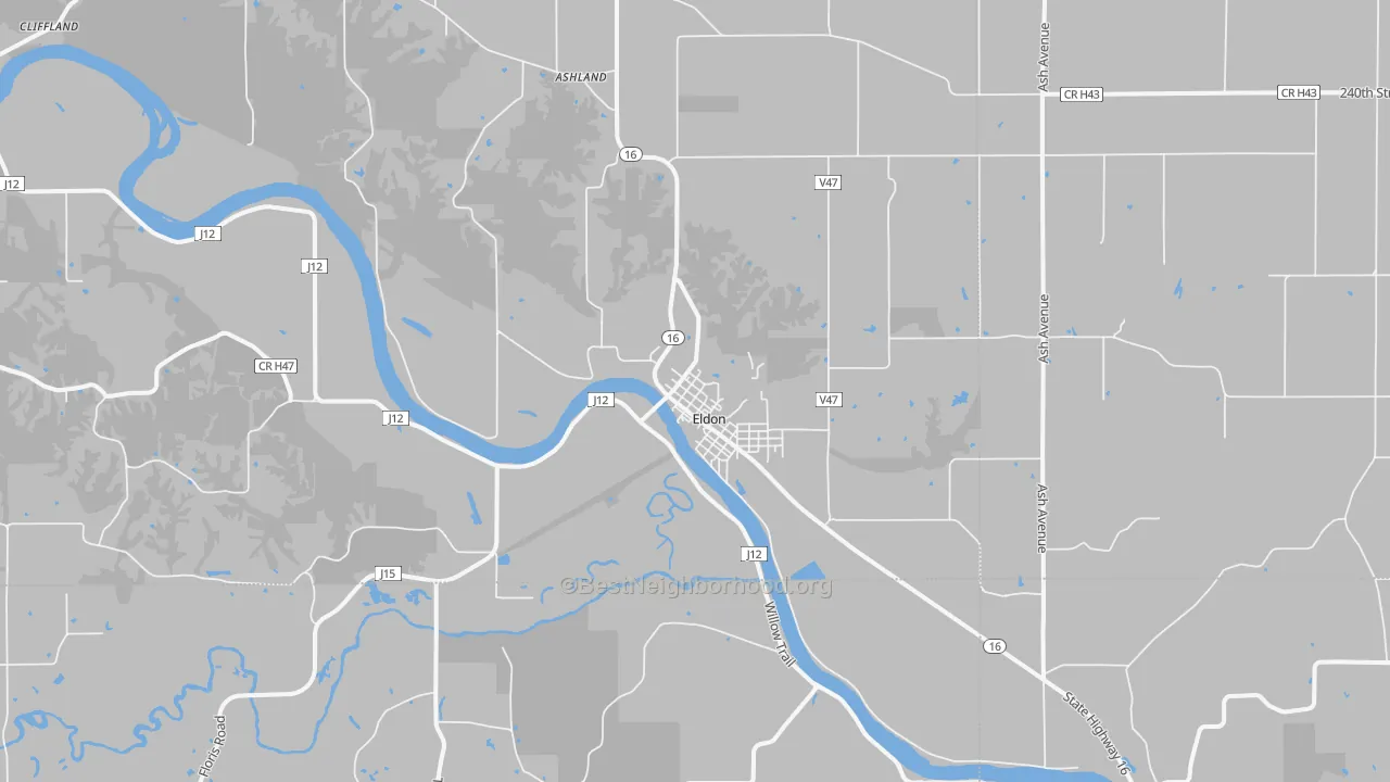 Transit Grade map of Eldon, IA