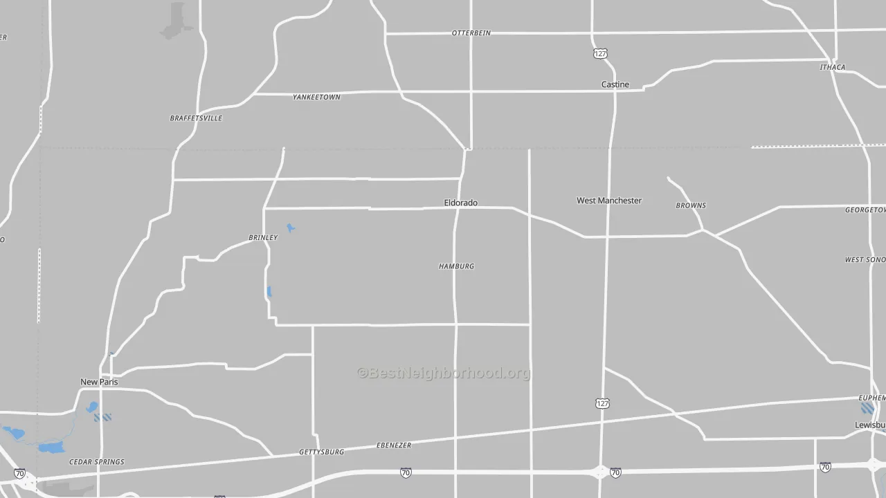 Transit Grade map of Eldorado, OH