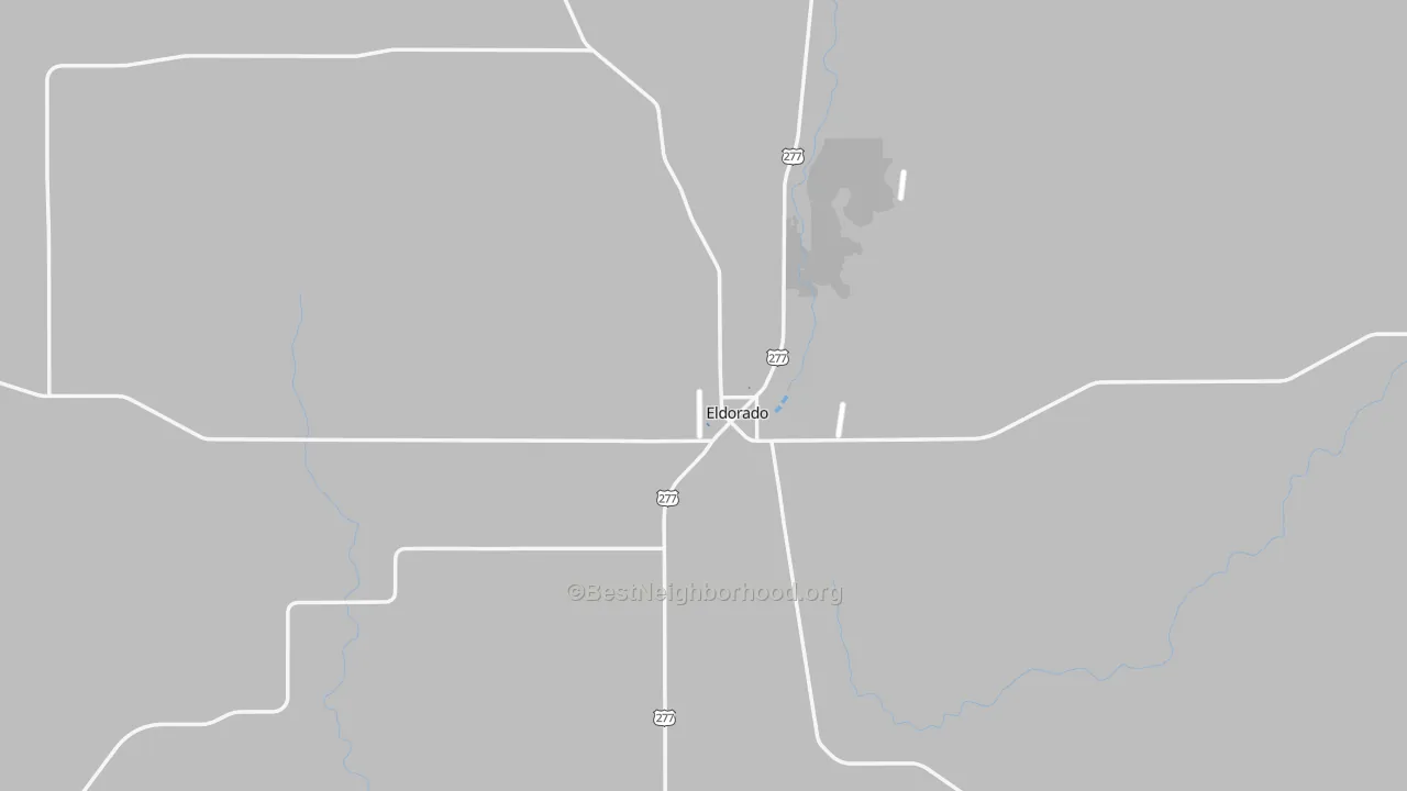 Transit Grade map of Eldorado, TX