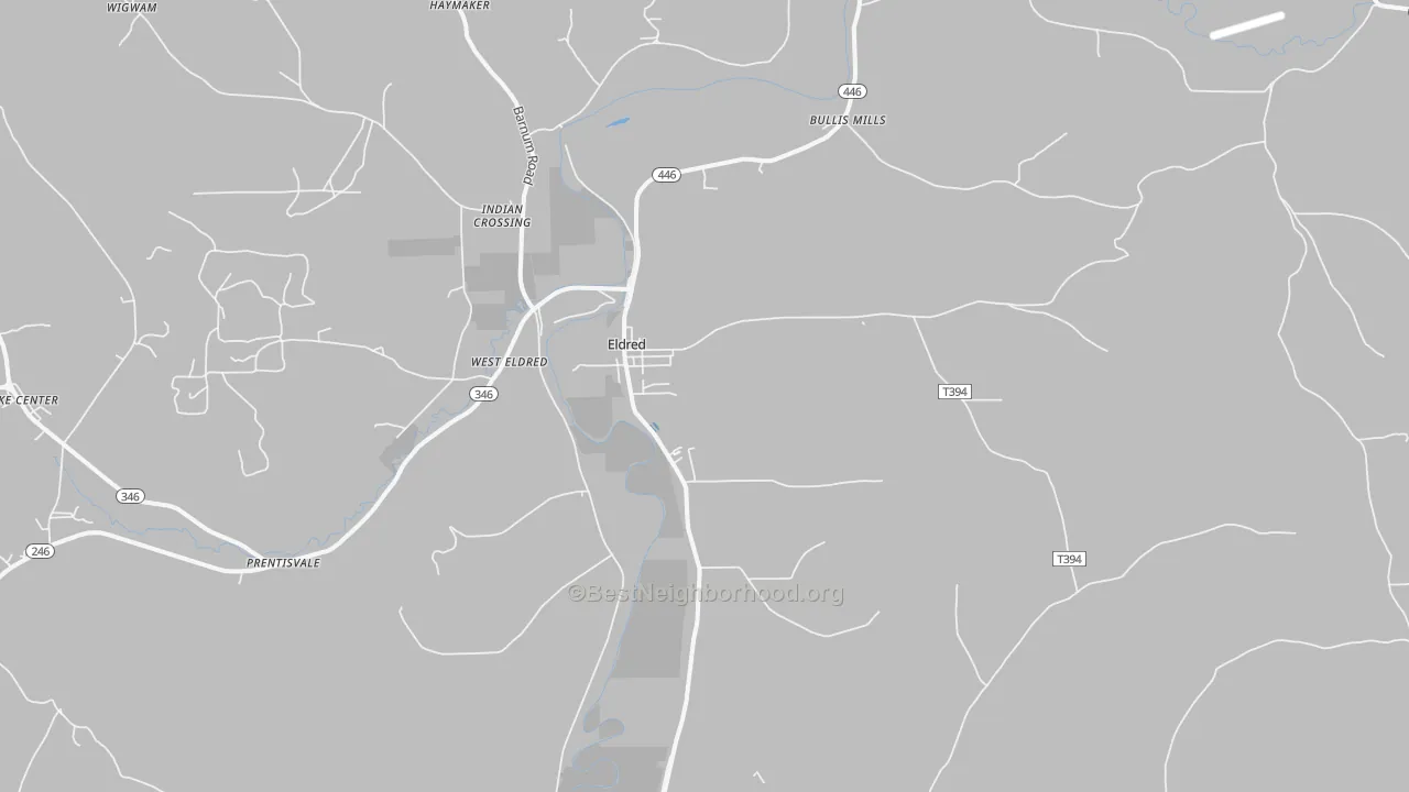 Transit Grade map of Eldred, PA