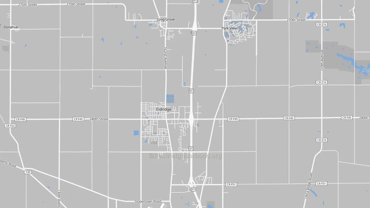 Transit Grade map of Eldridge, IA