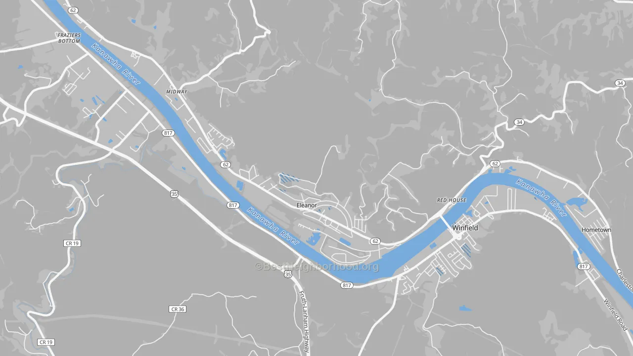 Transit Grade map of Eleanor, WV