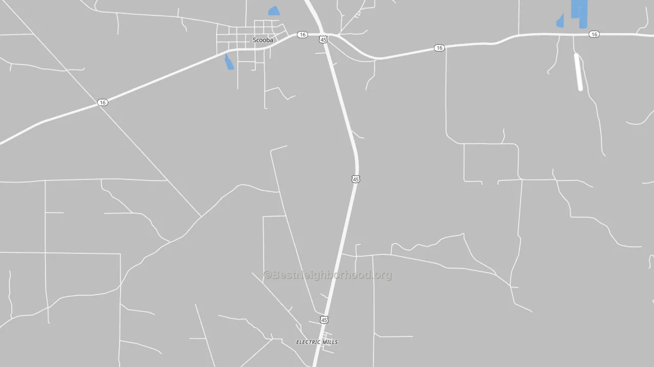 Transit Grade map of Electric Mills, MS