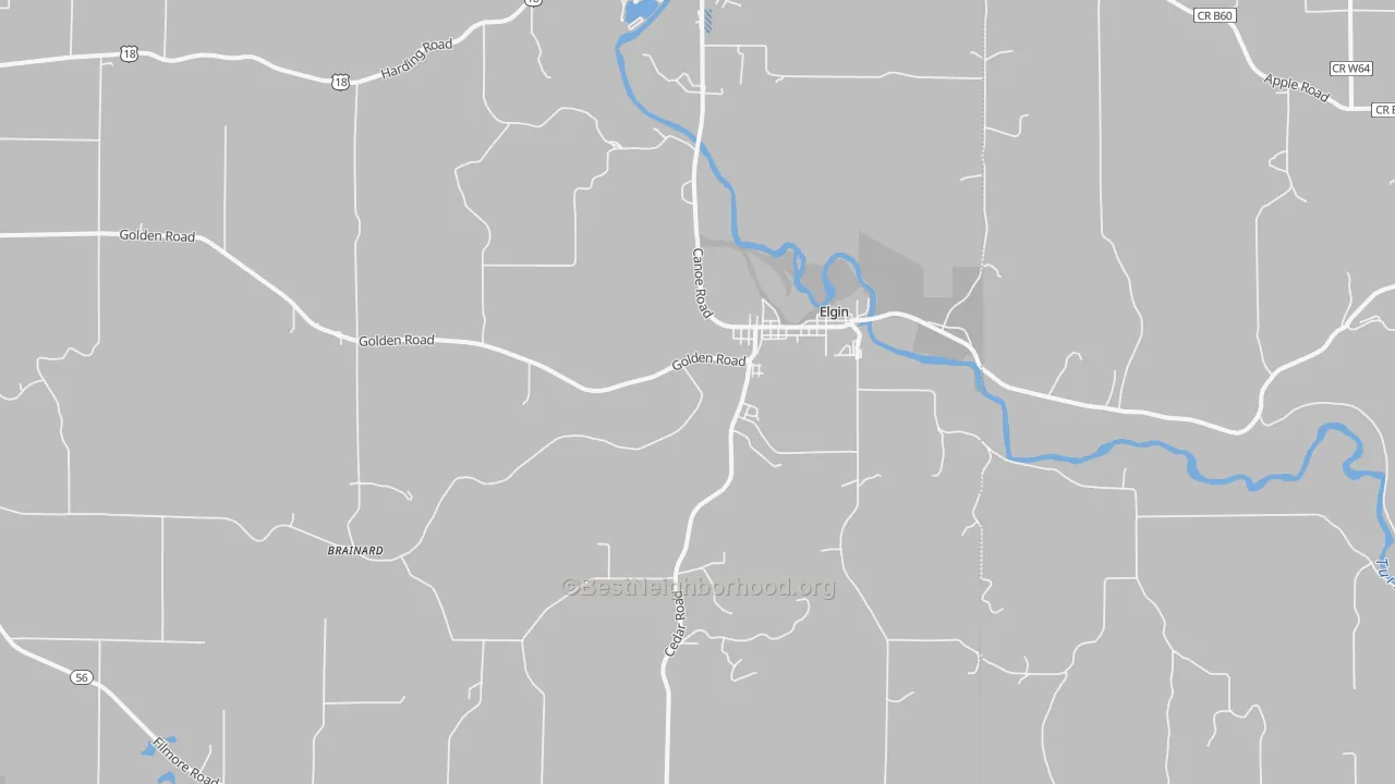 Transit Grade map of Elgin, IA
