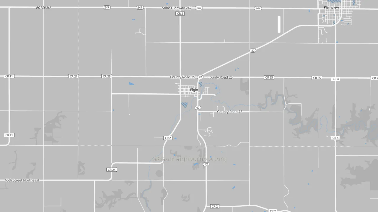 Transit Grade map of Elgin, MN
