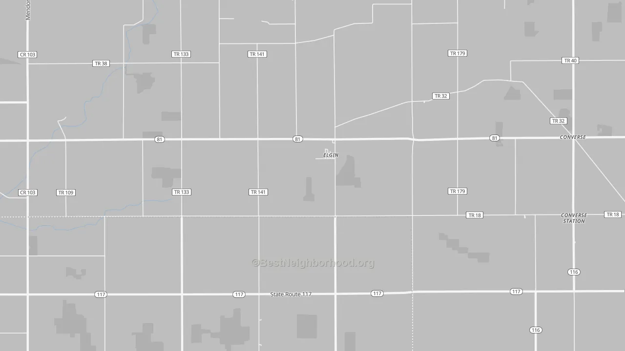Transit Grade map of Elgin, OH
