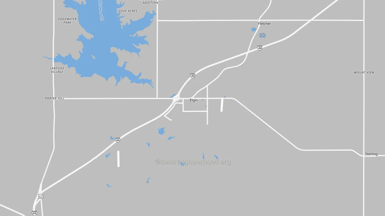 Transit Grade map of Elgin, OK