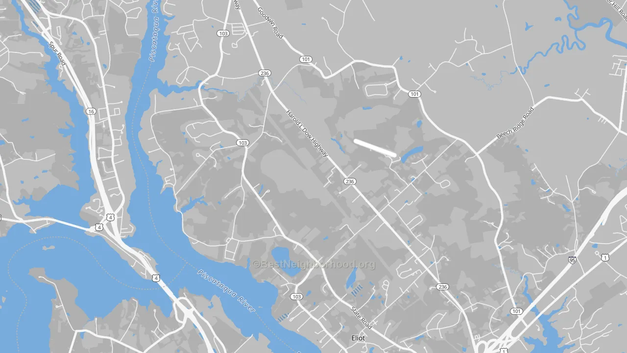 Transit Grade map of Eliot, ME