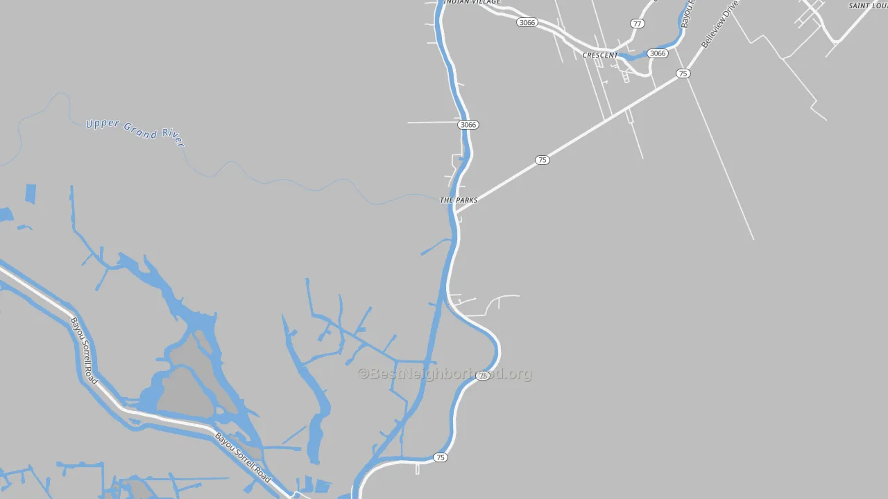 Transit Grade map of Eliza, LA