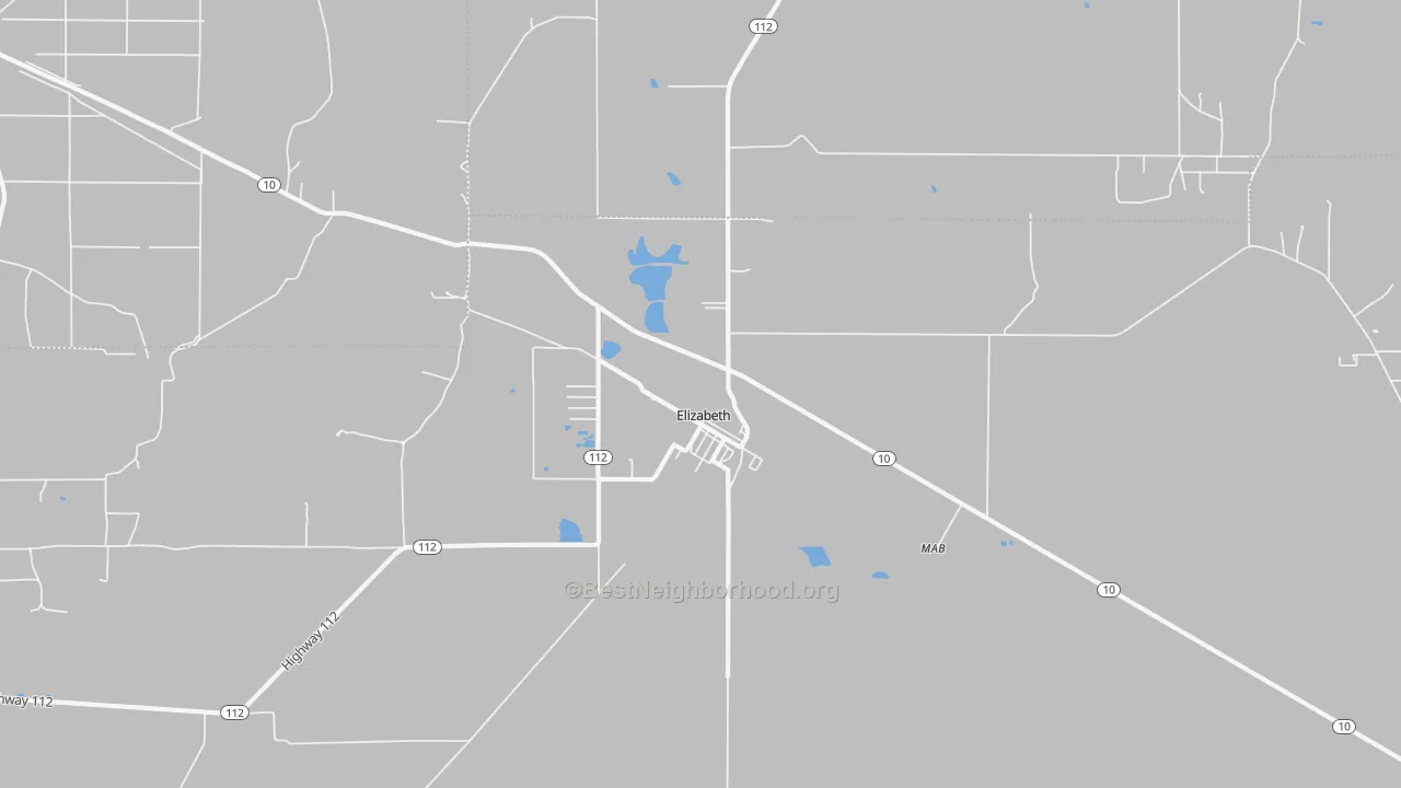 Transit Grade map of Elizabeth, LA