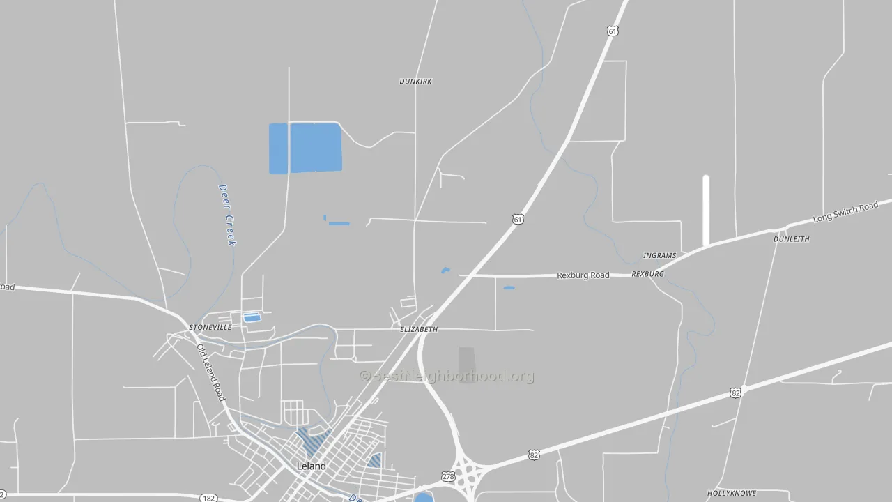 Transit Grade map of Elizabeth, MS