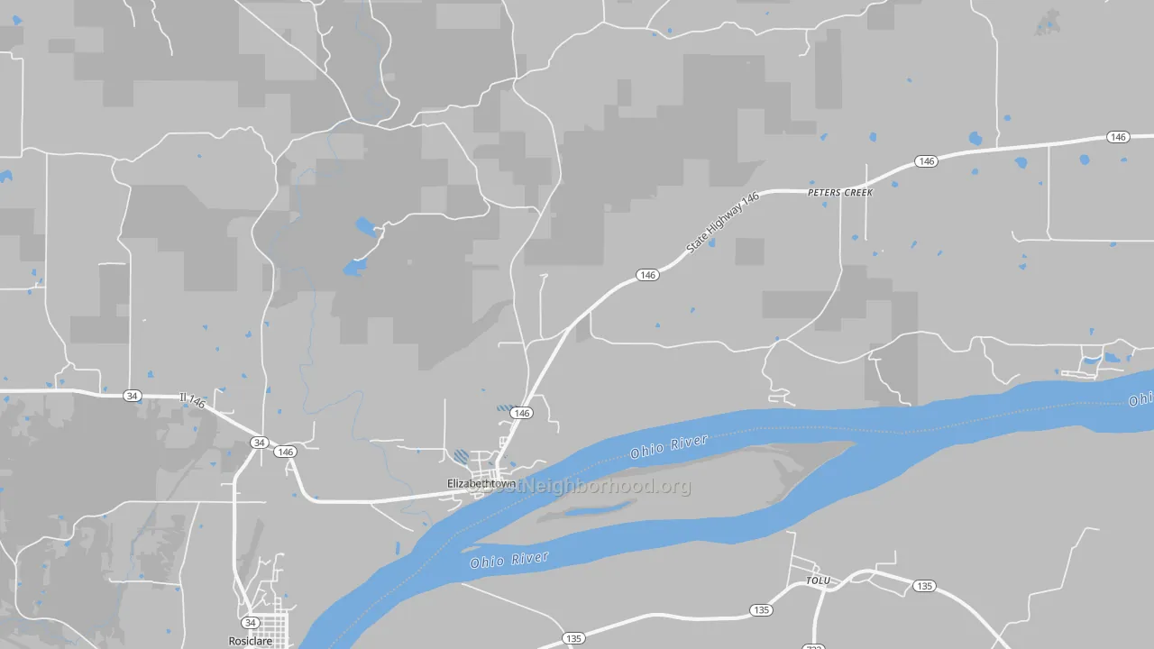 Transit Grade map of Elizabethtown, IL