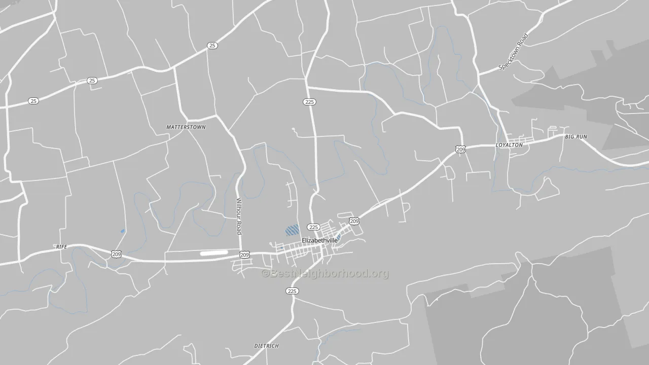 Transit Grade map of Elizabethville, PA