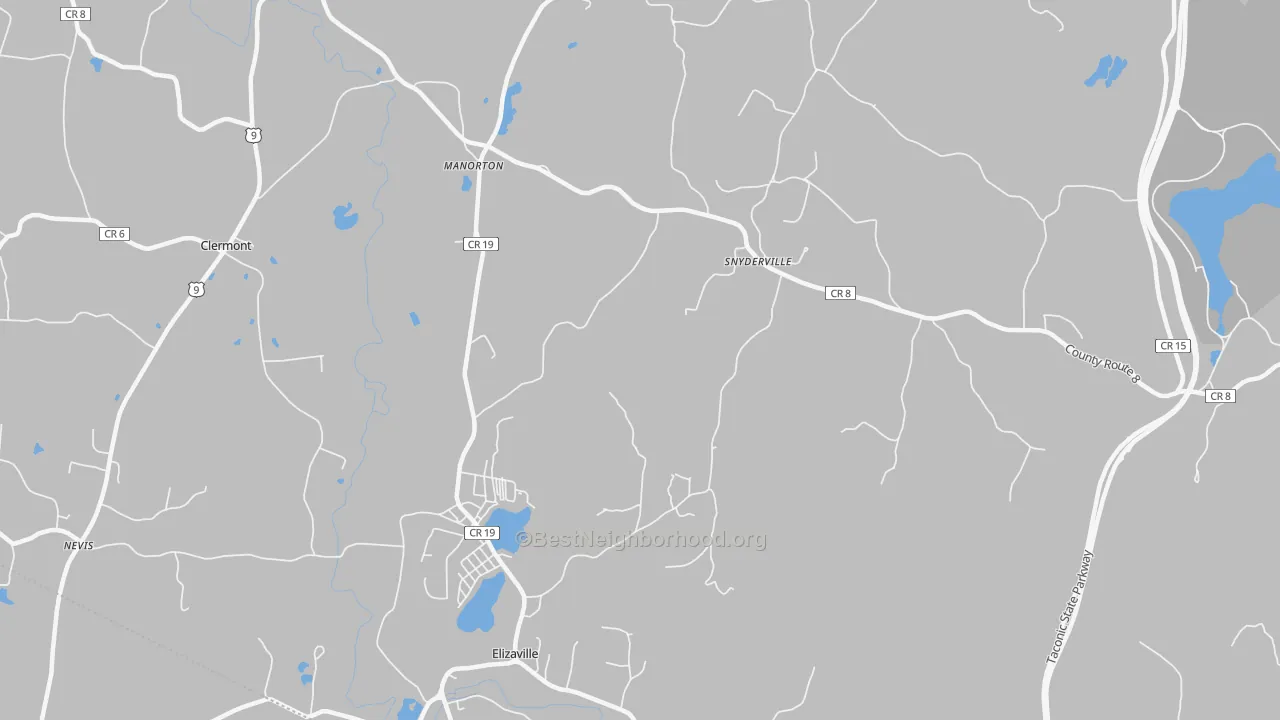Transit Grade map of Elizaville, NY