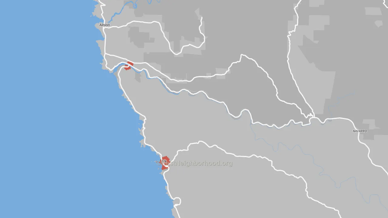 Transit Grade map of Elk, CA