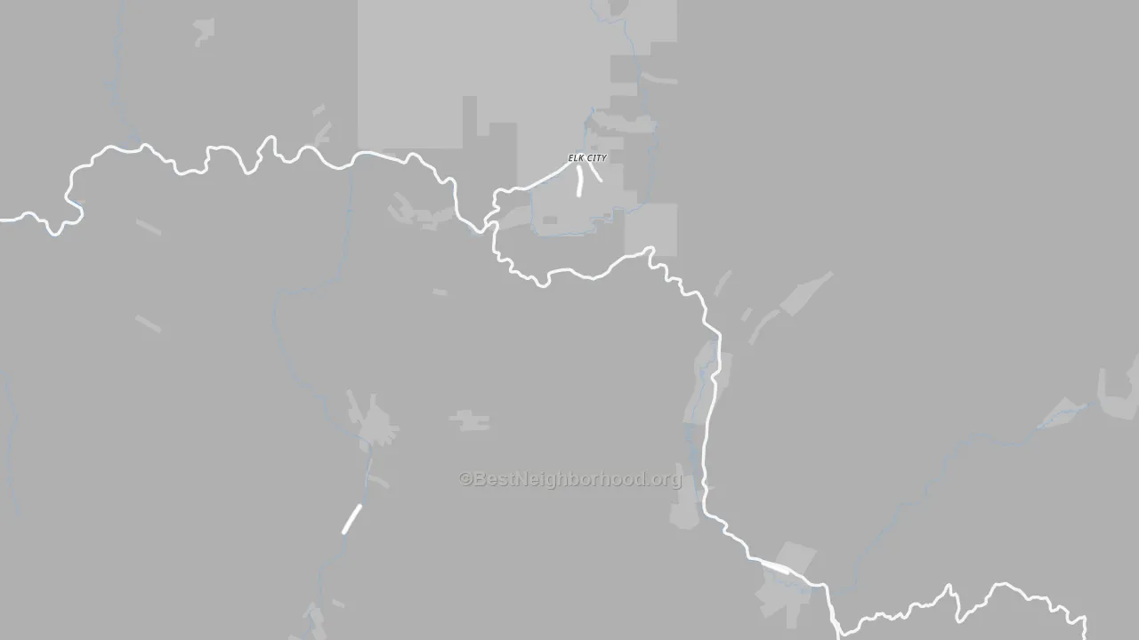 Transit Grade map of Elk City, ID