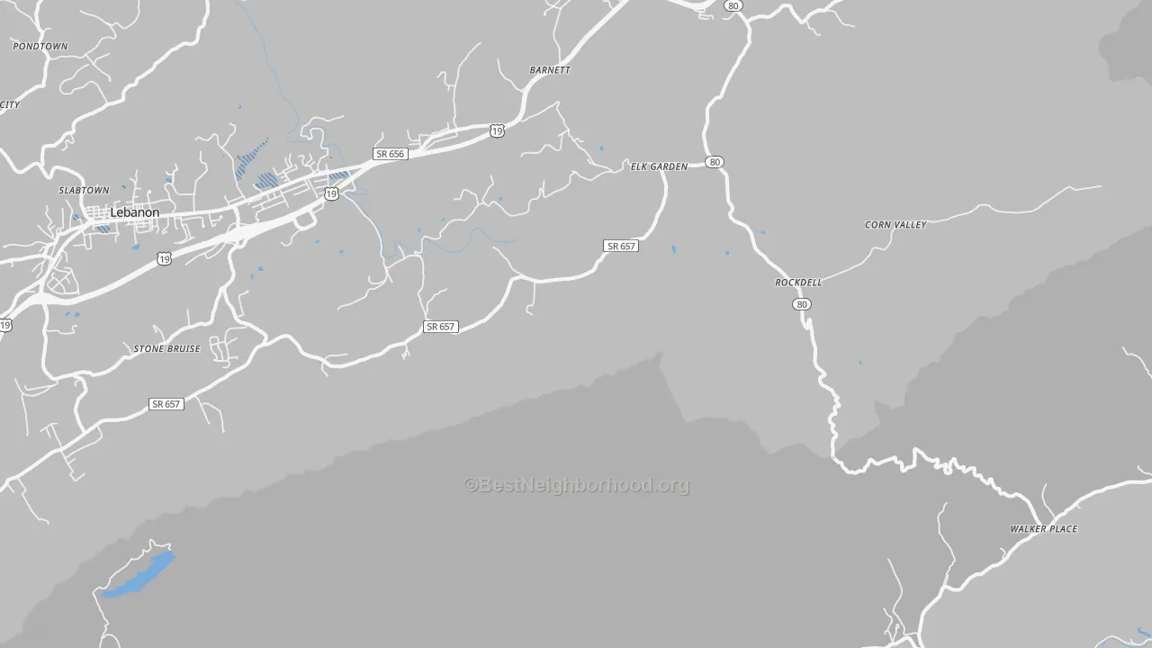 Transit Grade map of Elk Garden, VA