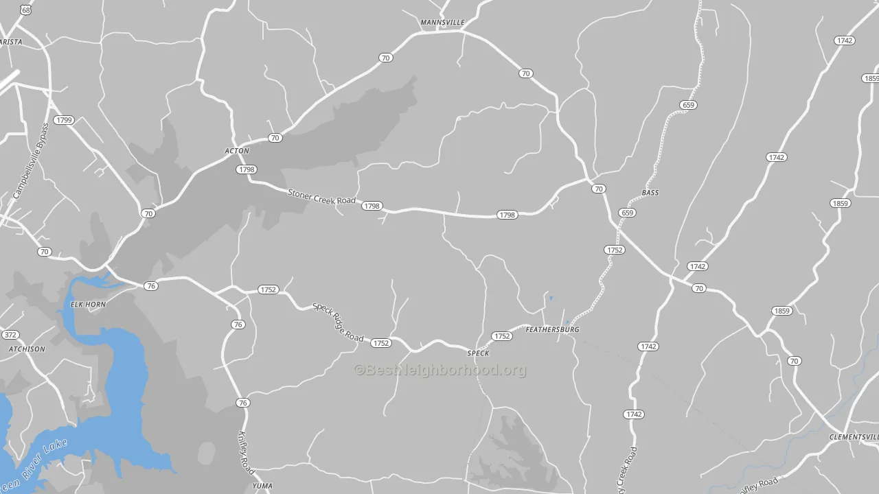 Transit Grade map of Elk Horn, KY