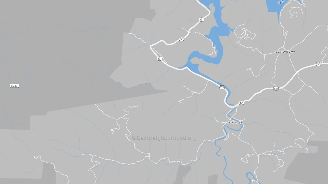 Transit Grade map of Elk Mills, TN