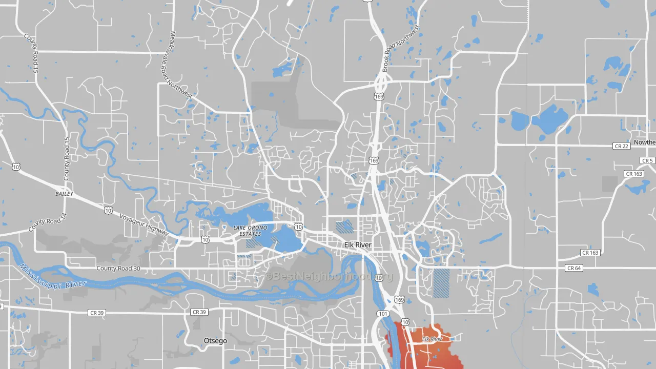 Transit Grade map of Elk River, MN