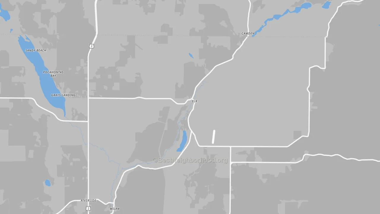 Transit Grade map of Elk, WA