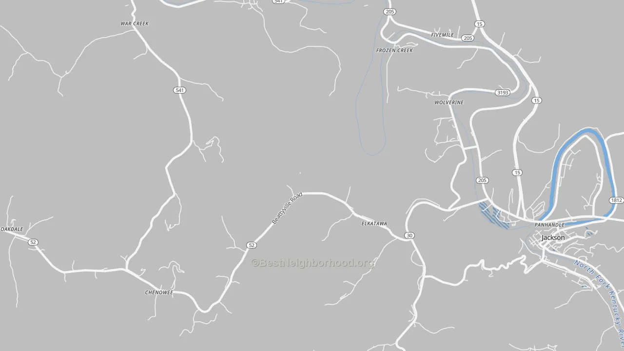 Transit Grade map of Elkatawa, KY