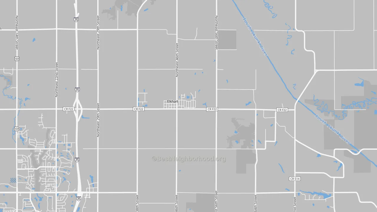 Transit Grade map of Elkhart, IA