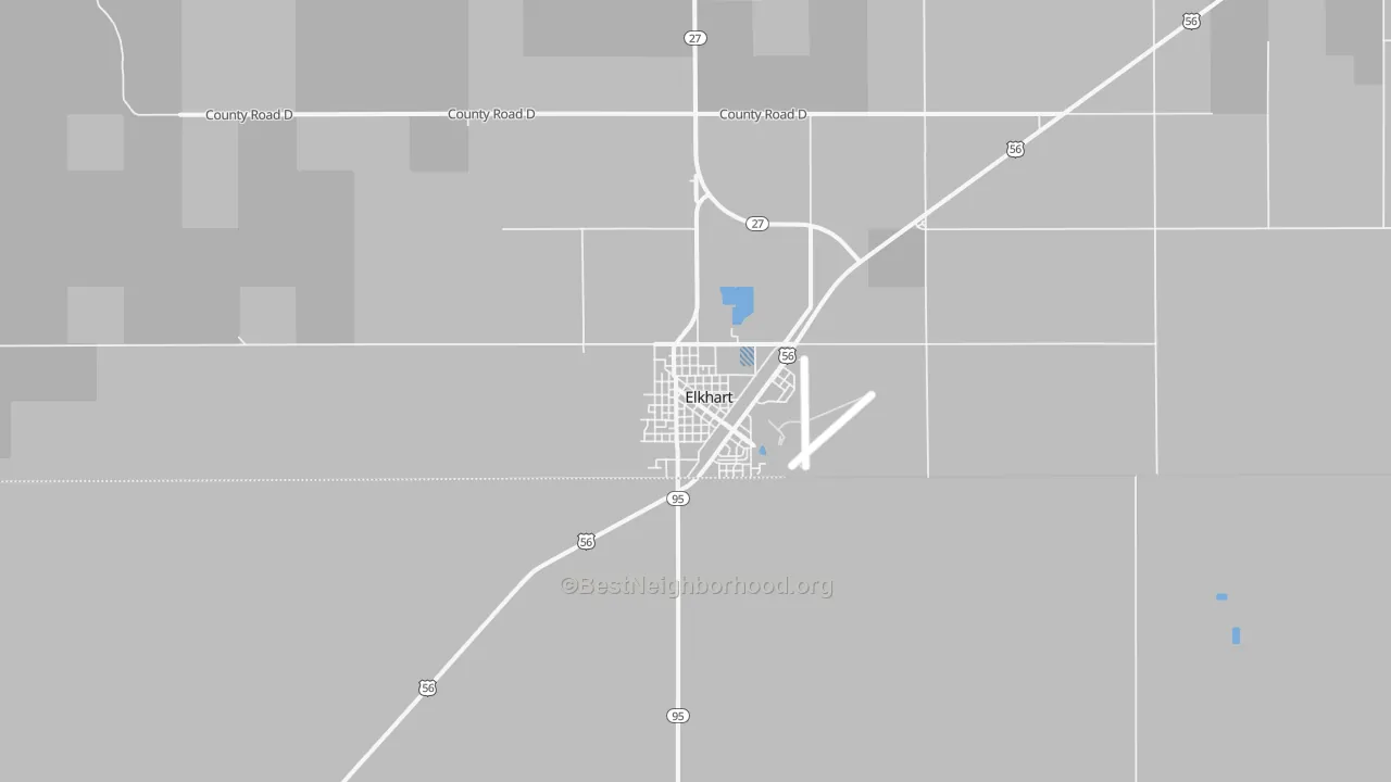 Transit Grade map of Elkhart, KS