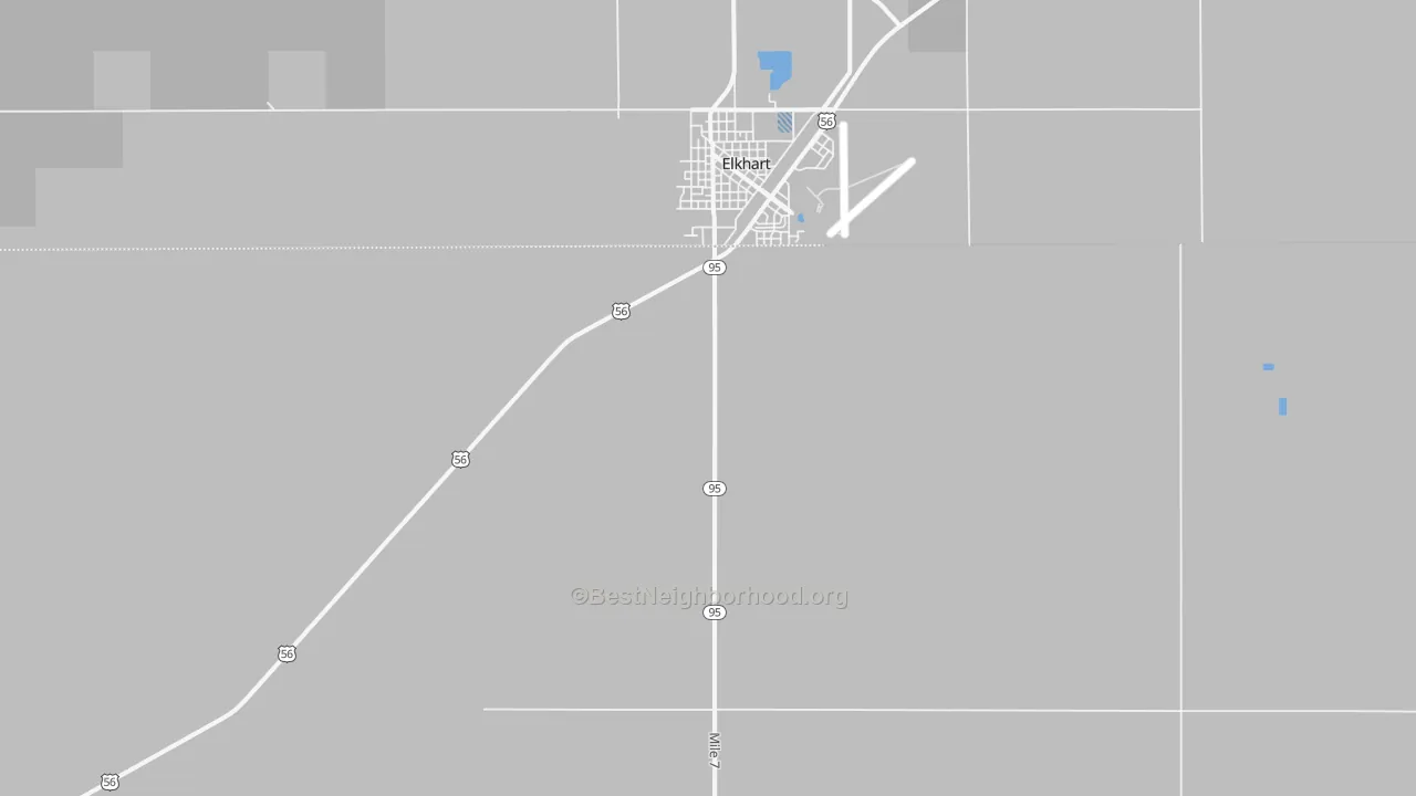 Transit Grade map of Elkhart, OK