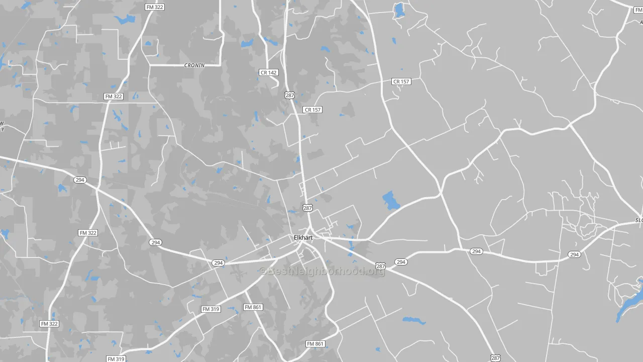 Transit Grade map of Elkhart, TX